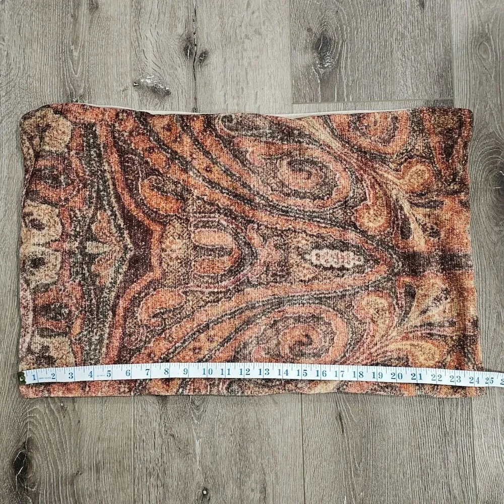 Pottery Barn Angelo Lumbar Pillow Covers - Set Of 2 16x26 Brown Persian